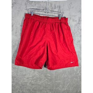 Nike Swim Shorts Mens XXL 2XL Red Athletic Mesh Swim Trunks‎ Board Shorts